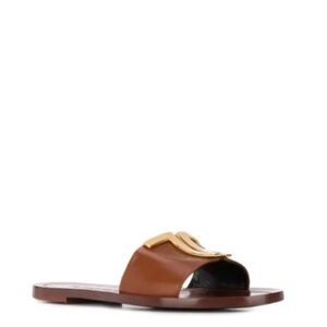 TOM FORD Tf Flat Slide Sandals In Brown